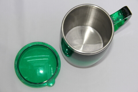Cheap Stainless Steel Promotional Cups Neon Green #00108 1