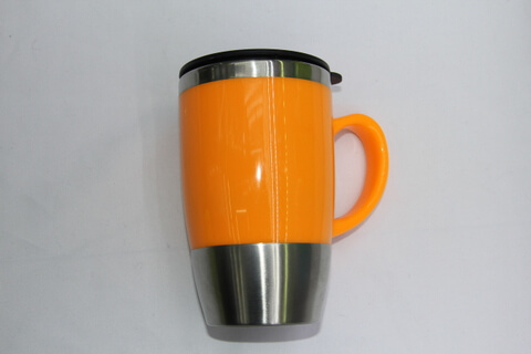 Cheap Promotional Cup Stainless Steel Inner Cup Plastic Outside Case #00118