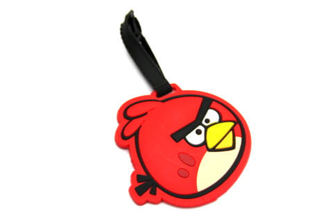 Silicone/Rubber luggage tags, cartoon, Angry birds, #02001-002