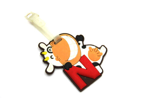 Silicone/Rubber luggage tags, cartoon, sheep, #02001-005