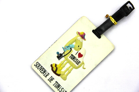 Silicone/Rubber luggage tags for tourist souvenir & gifts, Tunisia , #02001-017