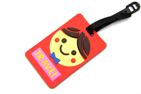 Silicone/Rubber luggage tags, cartoon,travel, #02001-0022-1