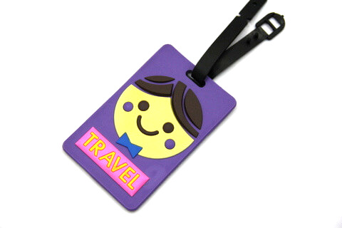 Silicone/Rubber luggage tags, cartoon,travel, #02001-0022-2
