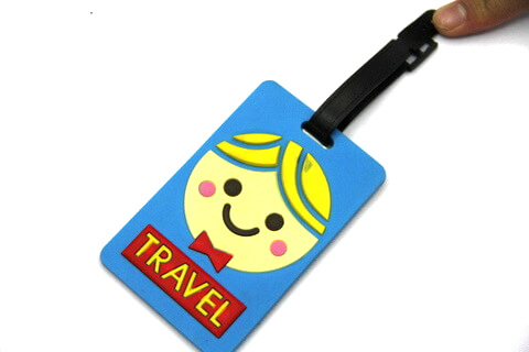 Silicone/Rubber luggage tags, cartoon,travel, #02001-0022-3