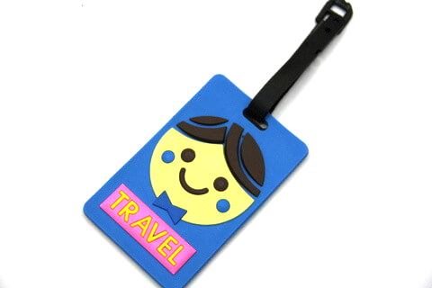 Silicone/Rubber luggage tags, cartoon,travel, #02001-0022-4