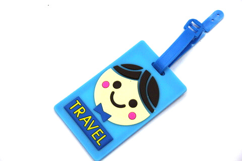 Silicone/Rubber luggage tags, cartoon,travel, #02001-0022-5