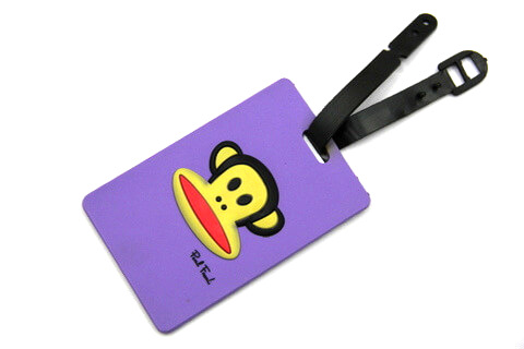 Silicone/Rubber luggage tags, cartoon,frank paul , #02001-0025-4