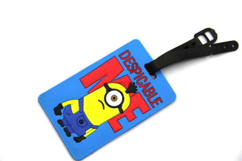 Silicone/Rubber luggage tags, cartoon,despicable me, #02001-0029