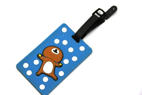 Silicone/Rubber luggage tags, cartoon,alien, #02001-0030-4