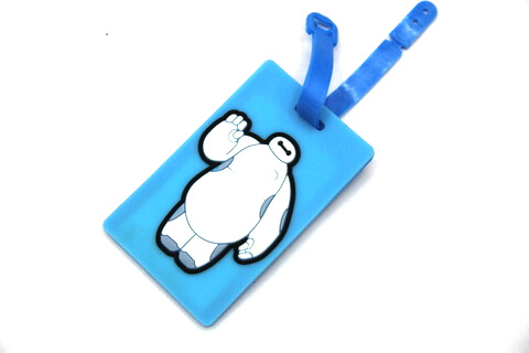 Silicone/Rubber luggage tags, cartoon,white big, #02001-0032-1