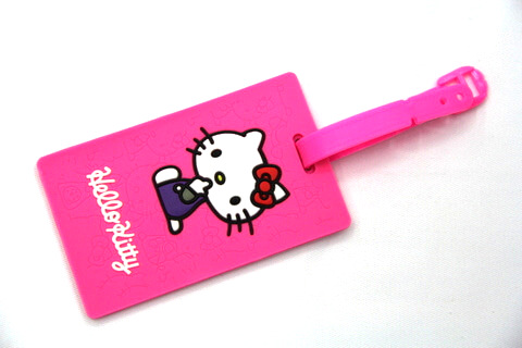 Silicone/Rubber luggage tags, cartoon,hello kitty, #02001-0033-1