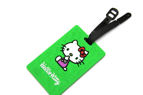 Silicone/Rubber luggage tags, cartoon,hello kitty, #02001-0033-2