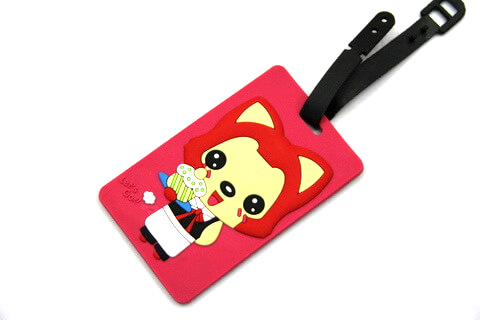 Silicone/Rubber luggage tags, cartoon,阿狸, #02001-0037-3