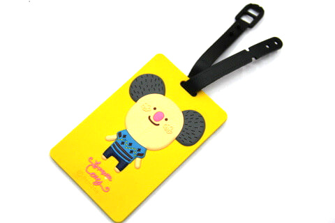 Silicone/Rubber luggage tags, cartoon,, #02001-0038