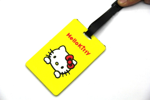 Silicone/Rubber luggage tags, cartoon,hello kitty, #02001-051-1