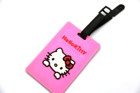 Silicone/Rubber luggage tags, cartoon,hello kitty, #02001-051-2