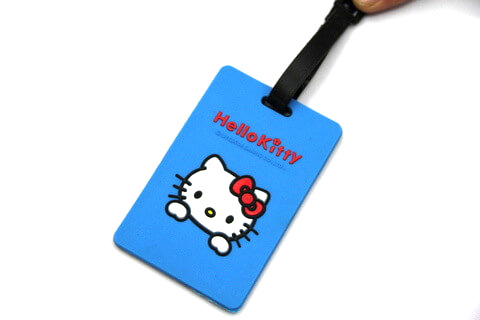 Silicone/Rubber luggage tags, cartoon,hello kitty, #02001-051-3