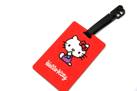 Silicone/Rubber luggage tags, cartoon,hello kitty, #02001-051-4