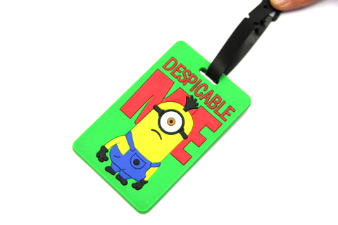 Silicone/Rubber luggage tags, cartoon,Despicable Me, #02001-058-3