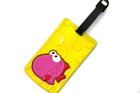 Silicone/Rubber luggage tags, cartoon,little fish, #02001-078