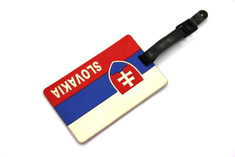 Silicone/Rubber Luggage tags of National Flag, Slovakia, #02002-003