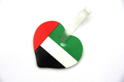Silicone/Rubber Luggage tags of National Flag, UAE, #02002-014