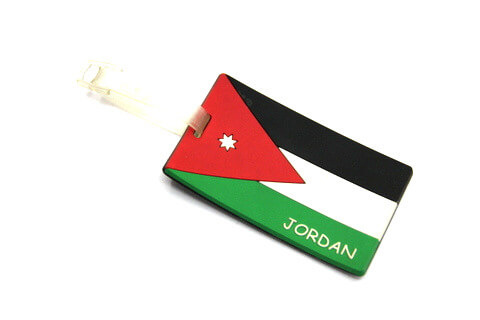 Silicone/Rubber Luggage tags of National Flag, Jordan, #02002-016