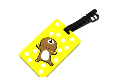 Silicone/Rubber luggage tags, cartoon, alien , #02005-002