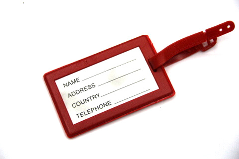 Silicone/Rubber luggage tags for tourist souvenir & gifts, backside,  #02005-008-3