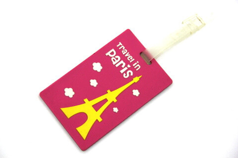 Silicone/Rubber luggage tags for tourist souvenir & gifts, paris, #02005-012