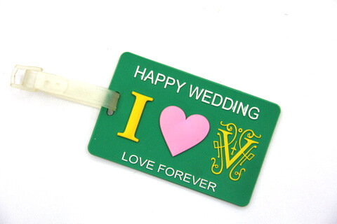 Silicone/Rubber Luggage Tags, wedding, #02005-023