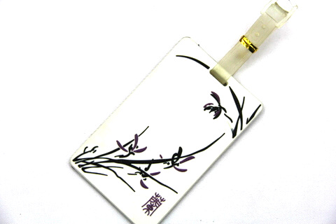 Silicone/Rubber luggage tags for tourist souvenir & gifts, China culture lan/兰花, #02005-032