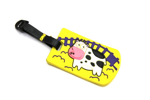 Silicone/Rubber Luggage Tags, themes,milk farm, #02005-046