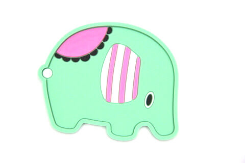 Custom Silicone/Rubber Coasters Cartoon Elephant #02008-002