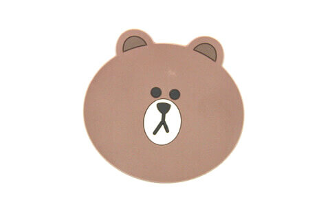 Custom Silicone/Rubber Coasters Cartoon Bear #02008-008