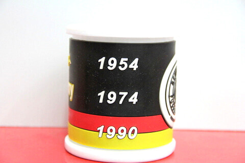 Silicone/rubber drinking cups with custom personalized designs for football promotional & souvenir gifts Germany #02010-006-2