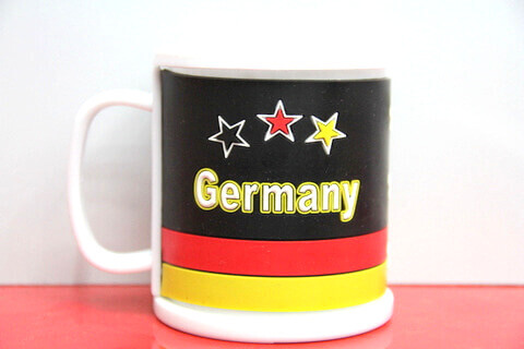 Silicone/rubber drinking cups with custom personalized designs for football promotional & souvenir gifts Germany #02010-006