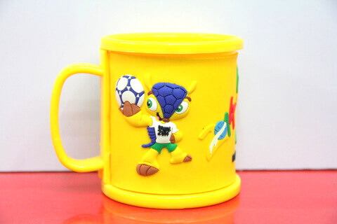 Silicone/rubber drinking cups for promotional&souvenir gifts cartoon football #02011-011