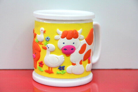 Silicone/rubber drinking cups for promotional&souvenir gifts cartoon farm animal #02011-014-2