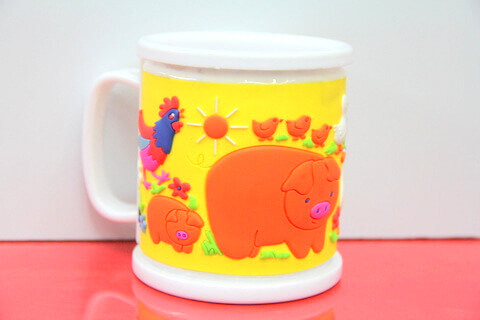 Silicone/rubber drinking cups for promotional&souvenir gifts cartoon farm animal #02011-014