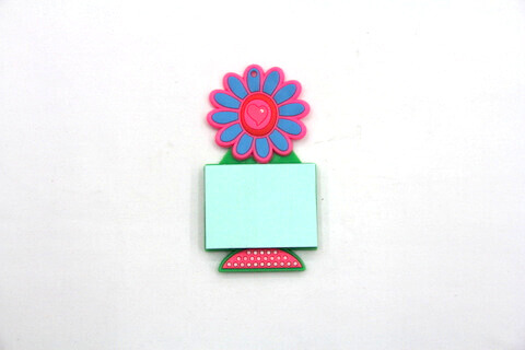 Silicone/Rubber Fridge Magnets Notepad Flower  #02012-004