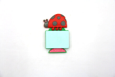 Silicone/Rubber Fridge Magnets Notepad Lady Bird #02012-009