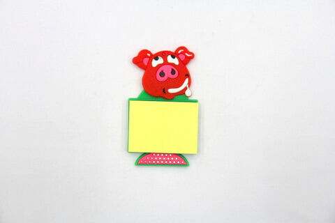 Silicone/Rubber Fridge Magnets Notepad Pig #02012-012