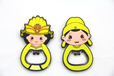 Silicone/rubber bottle opener Chinese women #02015-002