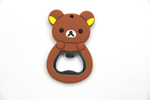 Silicone/rubber bottle opener cartoon bear #02015-009