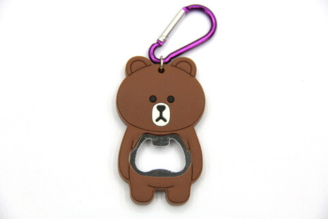 Silicone/rubber bottle opener cartoon bear #02015-011