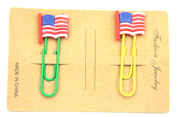 Silicone/Rubber Bookmarks cartoon US flag #02018-007
