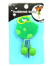 Silicone/Rubber toothbrush holder cartoon frog #02020-010