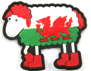 Silicone/Rubber fridge magnets Cute cartoon animals Christmas color sheep  #02021-006