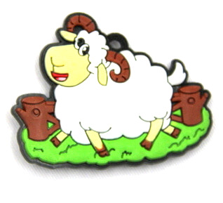 Silicone/Rubber fridge magnets Cute cartoon animals sheep farm #02021-018